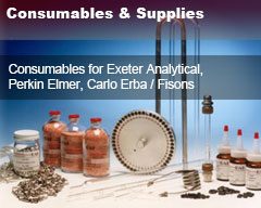 Consumables and supplies for CE440 Elemental Analyser and Oxygen Flask Combustion Unit